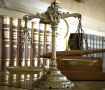 Symbol of law and justice, law and justice concept, focus on the scales